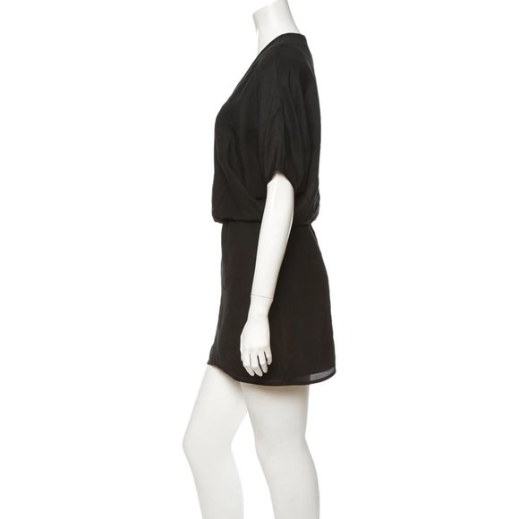 Helmut Lang Black Dress with Short Dolman Sleeves - Size 2 - Picture 2 of 4